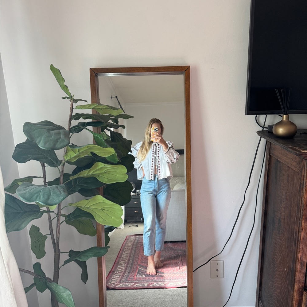 Everlane Light Blue Curvy 90s Cheeky Straight Jeans